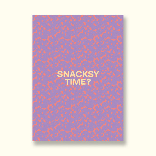 "Snacksy Time?" Postkarte