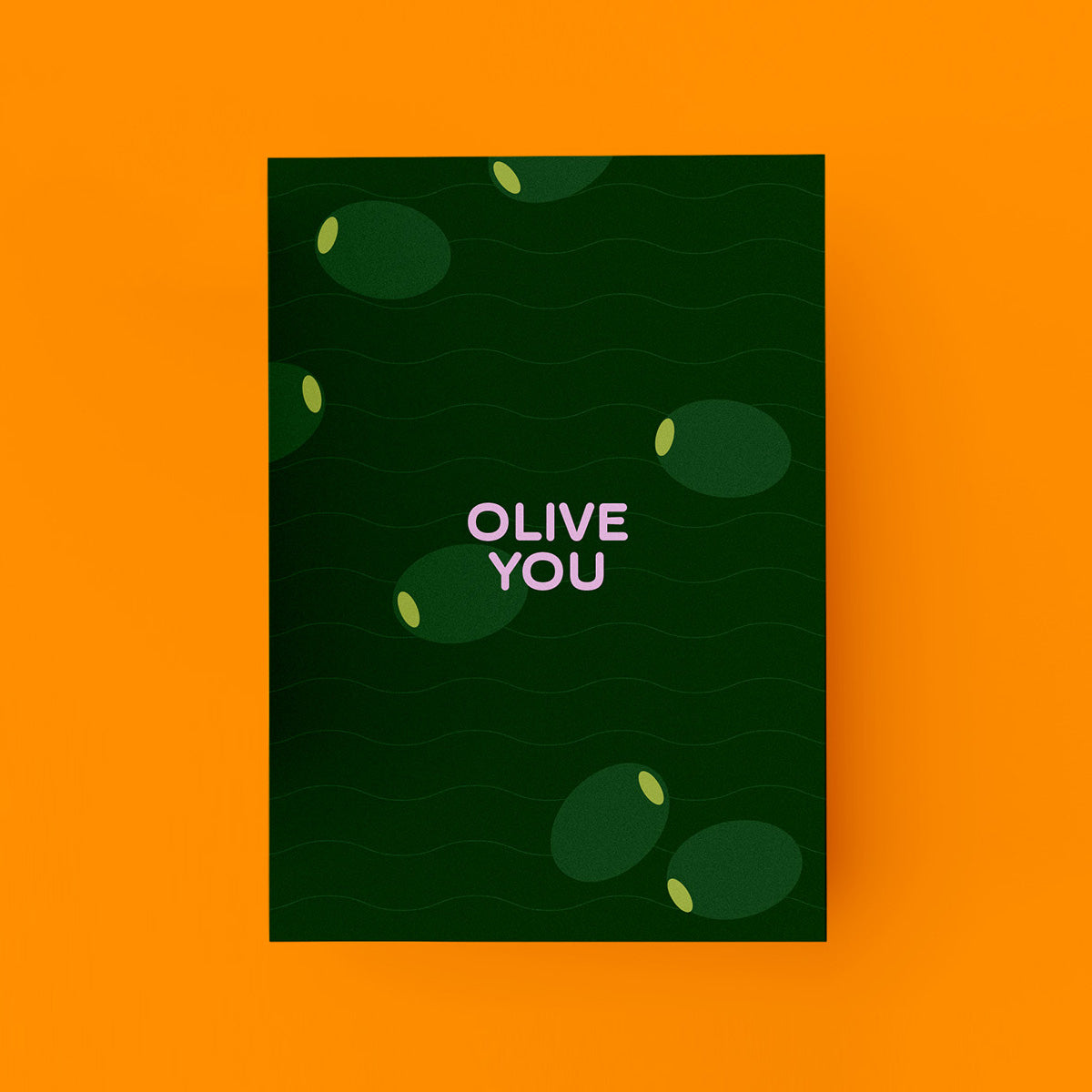 "Olive You" Postkarte