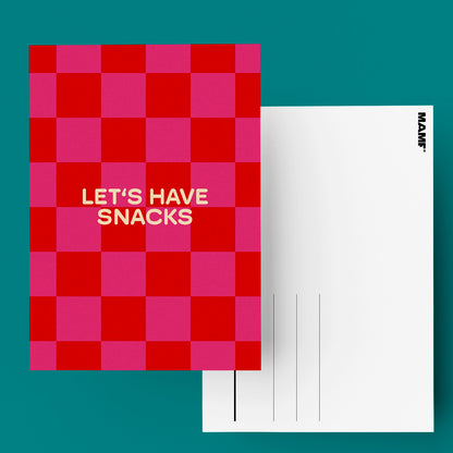 "Let's Have Snacks" Postkarte
