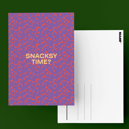 "Snacksy Time?" Postkarte